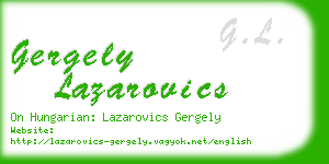 gergely lazarovics business card